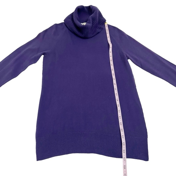 Ann Taylor Loft Knit Cowl Neck Purple Sweater Medium - Picture 3 of 7